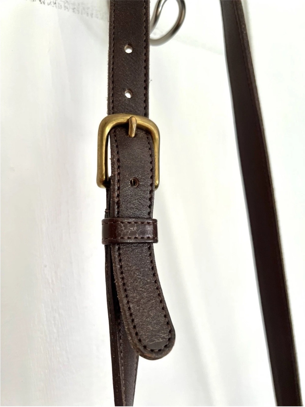 Vintage Coach Cooper Geometric Zip Brown Leather Small Crossbody Bag - USA - Picture 5 of 11